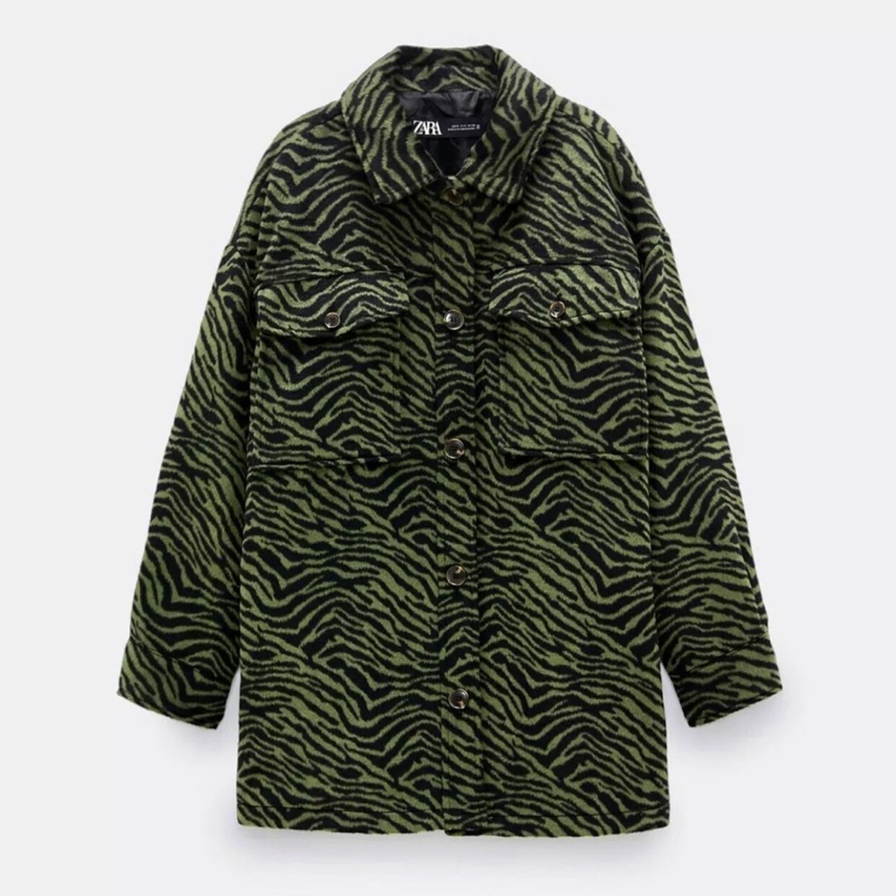 ZARA ANIMAL PRINT OVERSHIRT